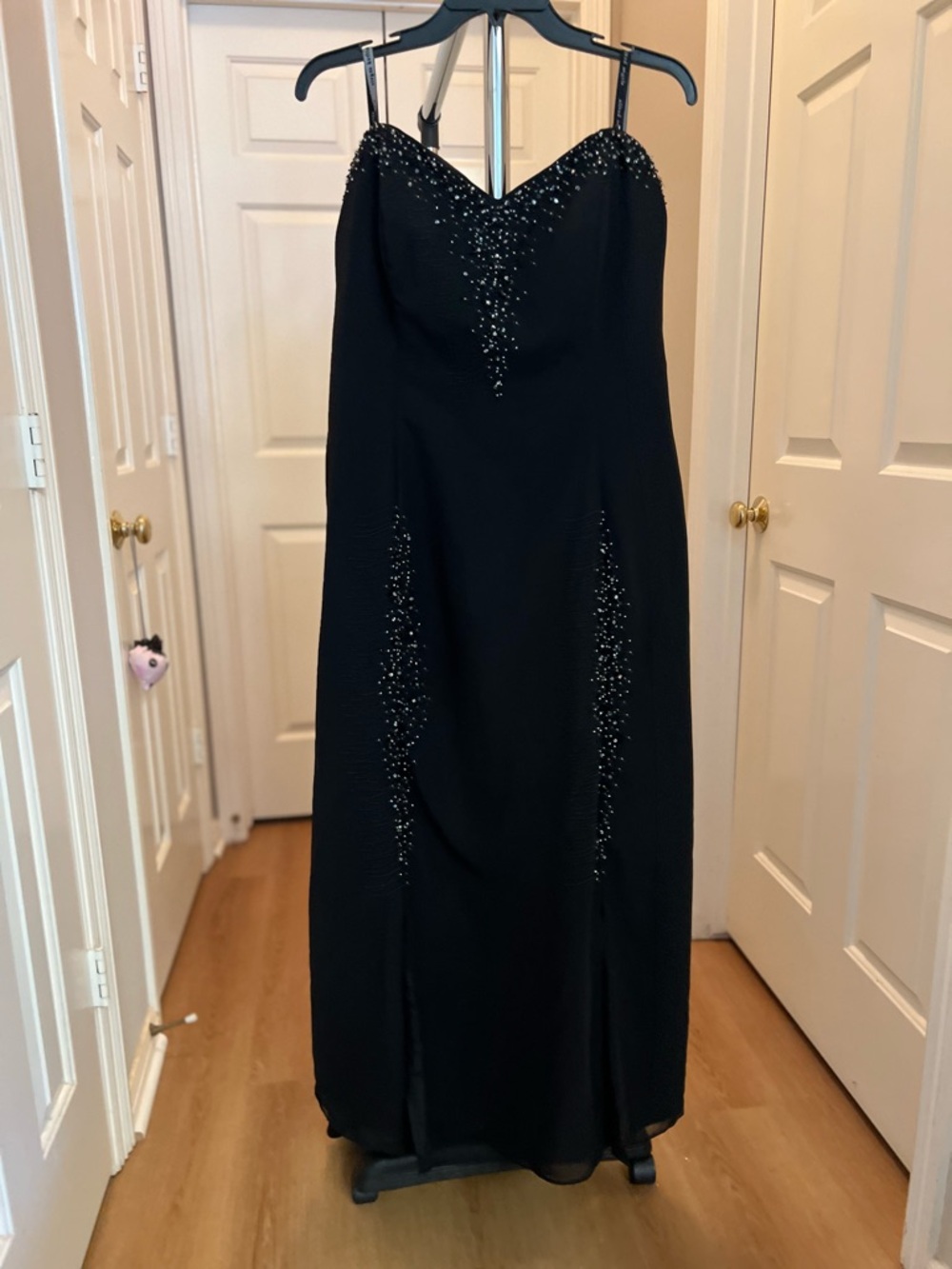 Alfred Angelo Black Evening Dress with Subtle Beading (Prom, Wedding, Graduation
